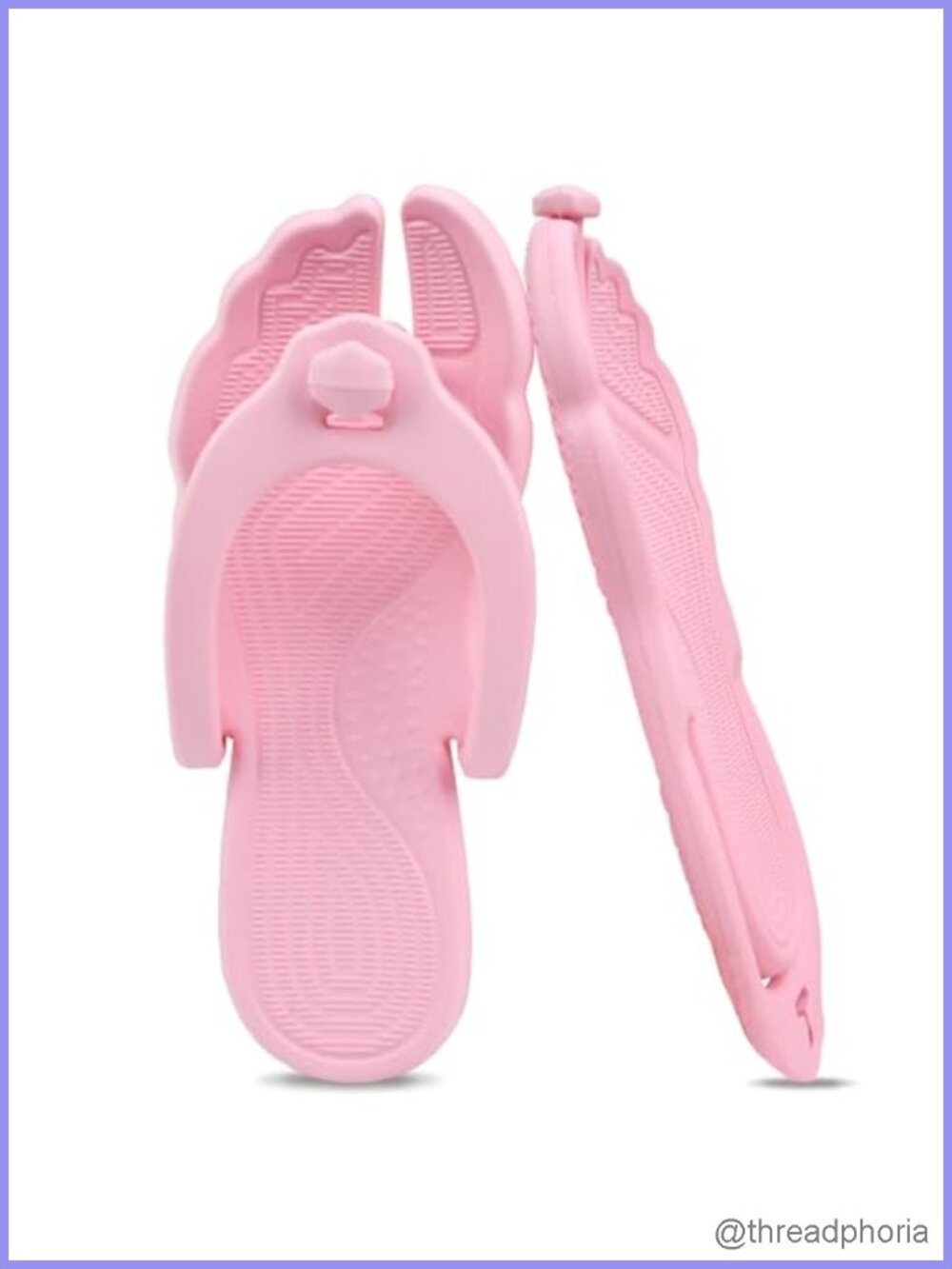 ZOORON Foldable EVA Flip Flops Lightweight Non-Slip Quick Dry Travel Beach